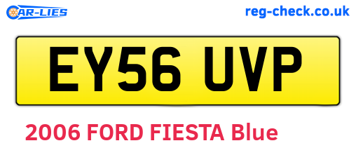 EY56UVP are the vehicle registration plates.