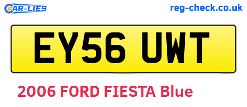 EY56UWT are the vehicle registration plates.