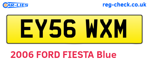 EY56WXM are the vehicle registration plates.