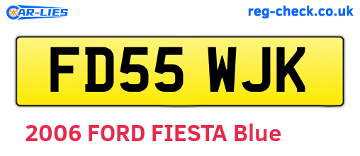 FD55WJK are the vehicle registration plates.