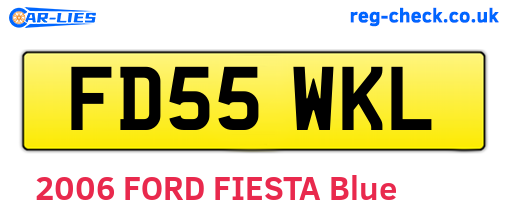 FD55WKL are the vehicle registration plates.