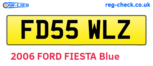FD55WLZ are the vehicle registration plates.