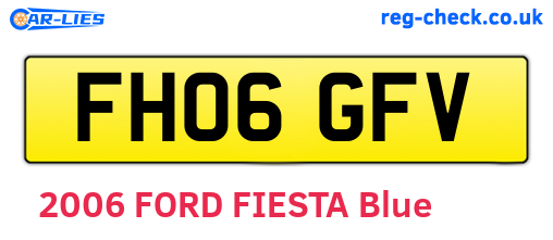 FH06GFV are the vehicle registration plates.