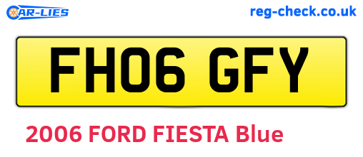 FH06GFY are the vehicle registration plates.