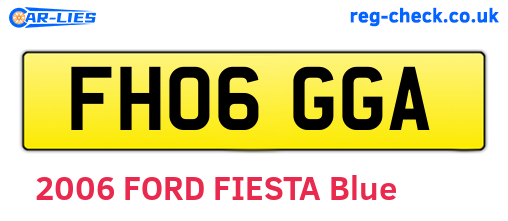 FH06GGA are the vehicle registration plates.