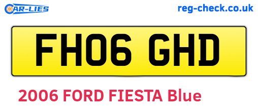 FH06GHD are the vehicle registration plates.