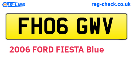 FH06GWV are the vehicle registration plates.