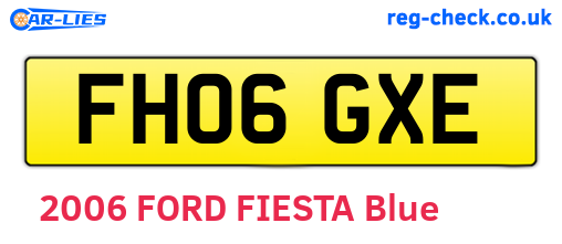 FH06GXE are the vehicle registration plates.