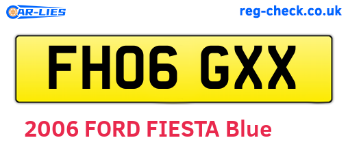 FH06GXX are the vehicle registration plates.