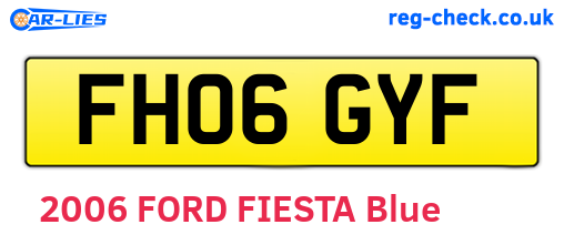 FH06GYF are the vehicle registration plates.