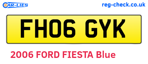 FH06GYK are the vehicle registration plates.