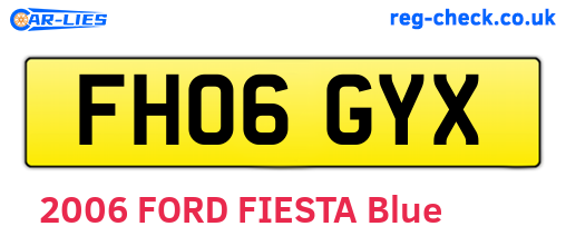 FH06GYX are the vehicle registration plates.