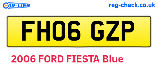 FH06GZP are the vehicle registration plates.