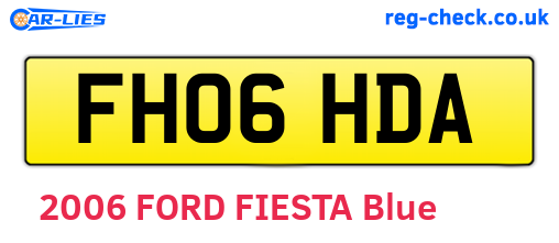 FH06HDA are the vehicle registration plates.