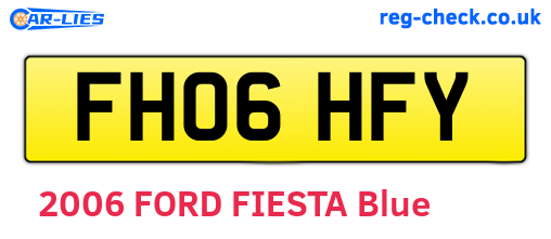 FH06HFY are the vehicle registration plates.