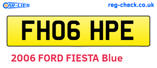 FH06HPE are the vehicle registration plates.