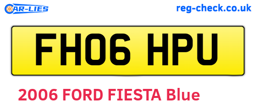 FH06HPU are the vehicle registration plates.