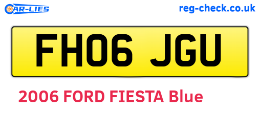 FH06JGU are the vehicle registration plates.