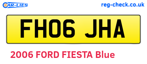 FH06JHA are the vehicle registration plates.