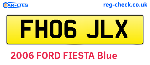 FH06JLX are the vehicle registration plates.