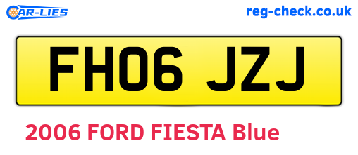 FH06JZJ are the vehicle registration plates.