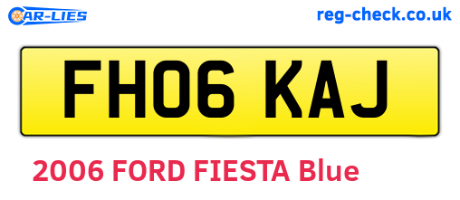 FH06KAJ are the vehicle registration plates.