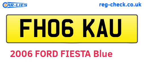 FH06KAU are the vehicle registration plates.