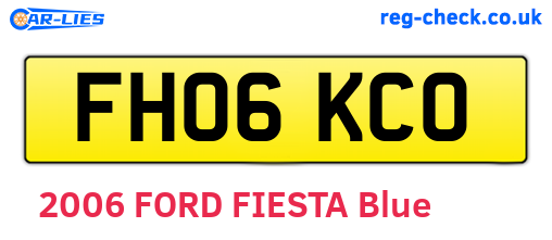 FH06KCO are the vehicle registration plates.