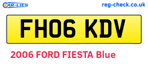 FH06KDV are the vehicle registration plates.