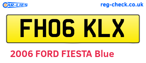 FH06KLX are the vehicle registration plates.