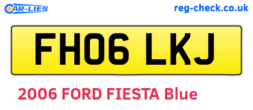 FH06LKJ are the vehicle registration plates.