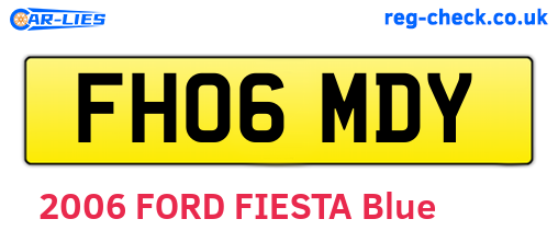 FH06MDY are the vehicle registration plates.