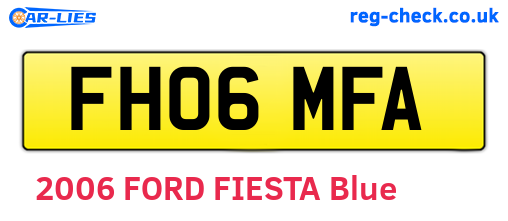 FH06MFA are the vehicle registration plates.