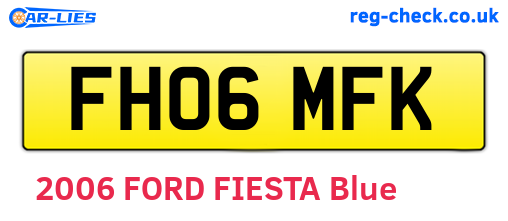 FH06MFK are the vehicle registration plates.