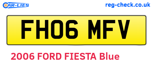 FH06MFV are the vehicle registration plates.