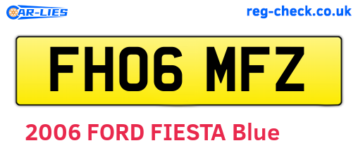 FH06MFZ are the vehicle registration plates.