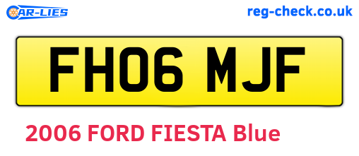 FH06MJF are the vehicle registration plates.