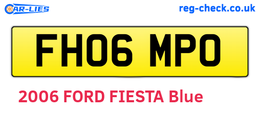 FH06MPO are the vehicle registration plates.