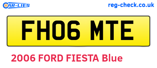 FH06MTE are the vehicle registration plates.
