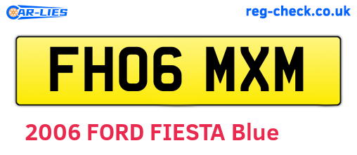 FH06MXM are the vehicle registration plates.