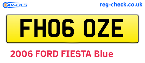 FH06OZE are the vehicle registration plates.
