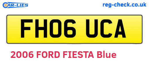 FH06UCA are the vehicle registration plates.