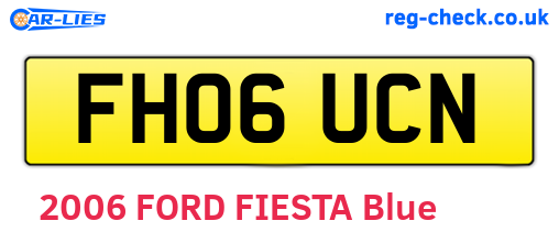FH06UCN are the vehicle registration plates.