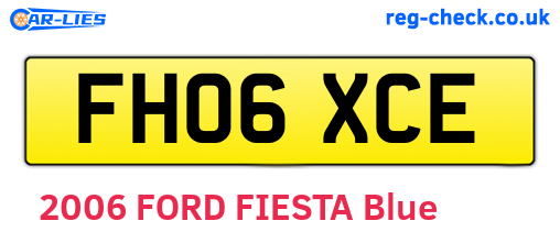 FH06XCE are the vehicle registration plates.