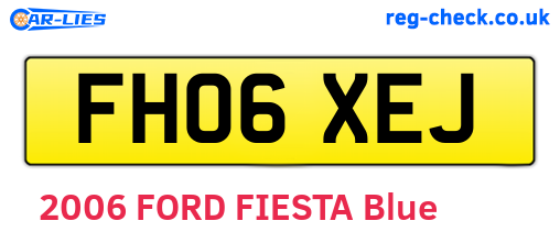 FH06XEJ are the vehicle registration plates.