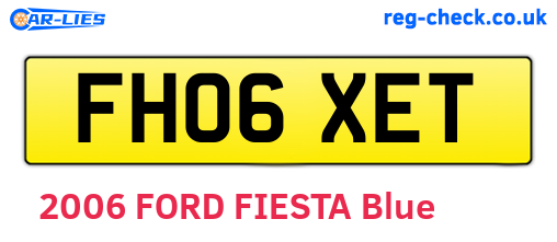 FH06XET are the vehicle registration plates.