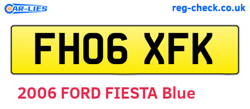 FH06XFK are the vehicle registration plates.