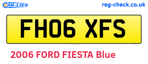 FH06XFS are the vehicle registration plates.