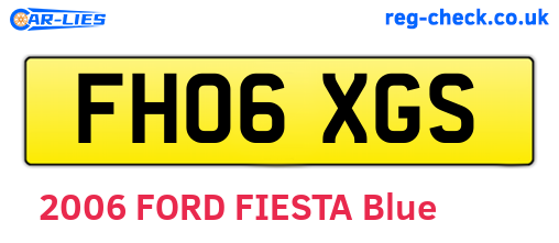 FH06XGS are the vehicle registration plates.