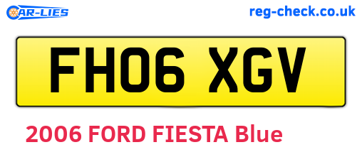 FH06XGV are the vehicle registration plates.